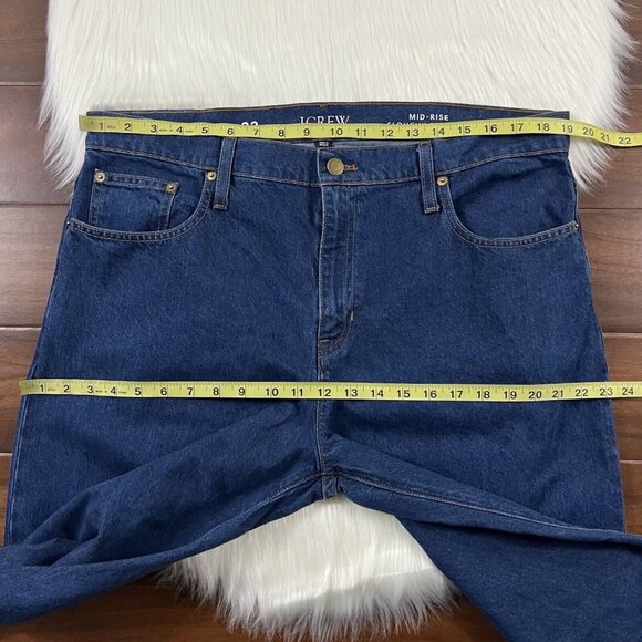 J. Crew Size 32 Primerose Wash Mid Rise Slouchy Straight Dad Denim Jeans BP294 - Picture 3 of 10